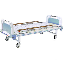 Cama de hospital móvel Full-Fowler de duas funções com placa do tubo liso